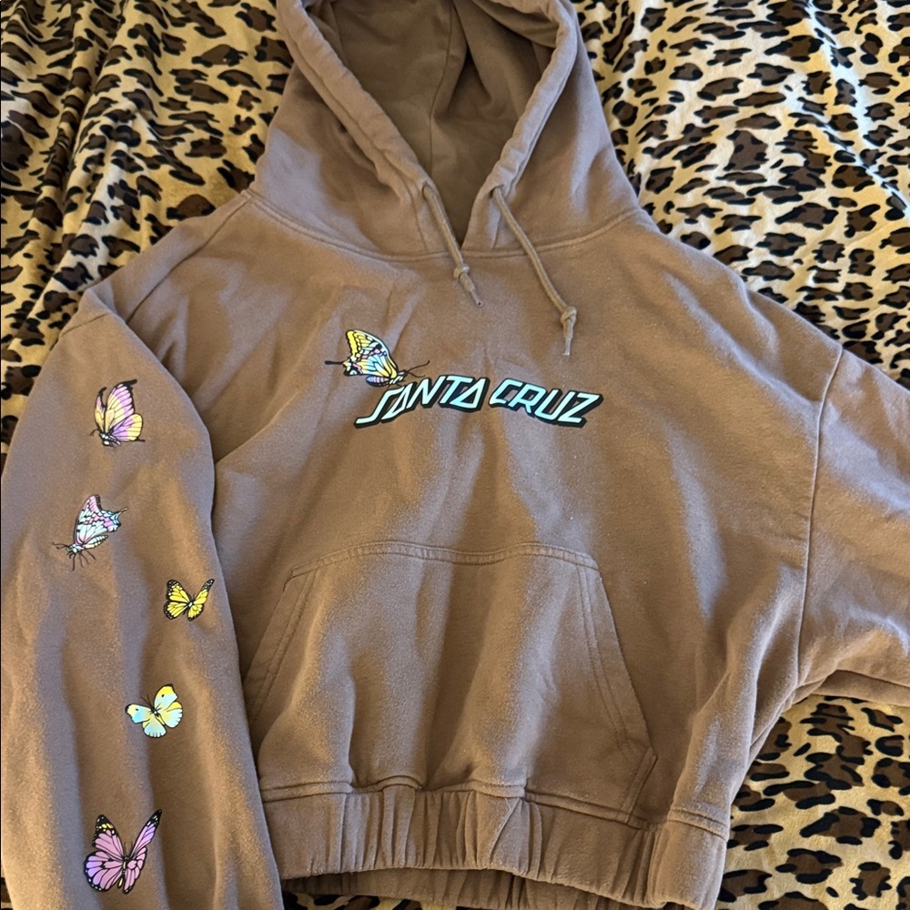 Santa Cruz Brown Hoodie with Logo
